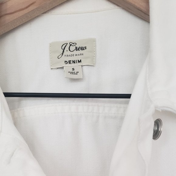 J. Crew White Denim Jacket in Size Small - Picture 3 of 3